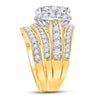 14kt Yellow Gold Princess Diamond Bridal Wedding Ring Band Set 2-1/2 Cttw