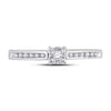 10kt White Gold Round Diamond Solitaire Bridal Wedding Engagement Ring 1/10 Cttw