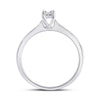 10kt White Gold Round Diamond Solitaire Bridal Wedding Engagement Ring 1/10 Cttw