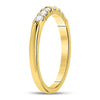 14kt Yellow Gold Womens Round Diamond Single Row Comfort Wedding Band 1/4 Cttw