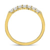 14kt Yellow Gold Womens Round Diamond Single Row Comfort Wedding Band 1/4 Cttw