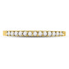 14kt Yellow Gold Womens Round Diamond Single Row Machine-set Wedding Band 1/6 Cttw