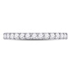 14kt White Gold Womens Round Diamond Single Row Machine-set Wedding Band 1/3 Cttw