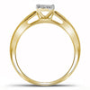 10kt Yellow Gold Round Diamond Bridal Wedding Ring Band Set 1/3 Cttw