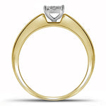 10kt Yellow Gold Round Diamond Bridal Wedding Ring Band Set 1/2 Cttw