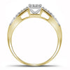 10kt Yellow Gold Round Diamond Bridal Wedding Ring Band Set 1/3 Cttw