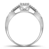 10kt White Gold Round Diamond Bridal Wedding Ring Band Set 1/3 Cttw