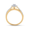 10kt Yellow Gold Round Diamond Bridal Wedding Ring Band Set 5/8 Cttw