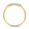 10kt Yellow Gold Womens Round Diamond Single Row 5-stone Band Ring 1/6 Cttw