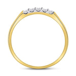 10kt Yellow Gold Womens Round Diamond Single Row 5-stone Band Ring 1/6 Cttw