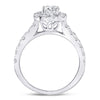 14kt White Gold Round Diamond Solitaire Bridal Wedding Engagement Ring 1-1/2 Cttw