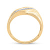 10kt Yellow Gold Mens Round Diamond Wedding Band Ring 1/3 Cttw