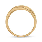 10kt Yellow Gold Mens Round Diamond Wedding Band Ring 1/4 Cttw