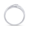 10kt White Gold Mens Round Diamond Wedding Band Ring 1/3 Cttw