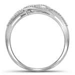 10kt White Gold Womens Round Diamond Band Ring 1/10 Cttw