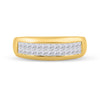 14kt Yellow Gold Mens Princess Diamond Band Ring 1 Cttw