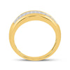 14kt Yellow Gold Mens Princess Diamond Band Ring 1 Cttw