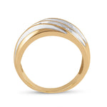 10kt Yellow Gold Mens Round Diamond Wedding Band Ring 1/2 Cttw