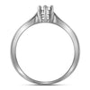 Sterling Silver Round Diamond Solitaire Bridal Wedding Engagement Ring 1/20 Cttw - Size 11