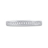 10kt White Gold Womens Round Diamond Wedding Band 1/10 Cttw