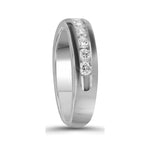 10k White Gold Mens Round Diamond Wedding Anniversary Band Ring 1 Cttw