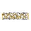 10kt Yellow Gold Womens Round Diamond Zigzag Band Ring 1/3 Cttw