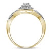 10kt Yellow Gold Round Diamond Bridal Wedding Ring Band Set 1/2 Cttw