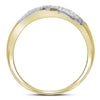 10k Yellow Gold Womens Round Baguette Diamond Fashion Band Ring 5/8 Cttw