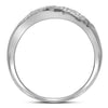 10k White Gold Womens Round Baguette Diamond Fashion Band Ring 5/8 Cttw