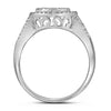 10kt White Gold Round Diamond Moving Solitaire Bridal Wedding Engagement Ring 5/8 Cttw