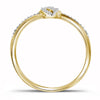 10kt Yellow Gold Womens Round Diamond Fashion Ring 1/12 Cttw