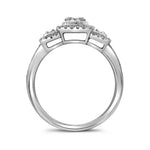 14kt White Gold Round Diamond Bridal Wedding Ring Band Set 1/2 Cttw