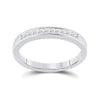 14kt White Gold Womens Princess Diamond Wedding Band 1/4 Cttw