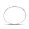 Sterling Silver Womens Round Diamond Single Row Bangle Bracelet 1/3 Cttw