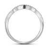 14kt White Gold Diamond Round Bridal Wedding Ring Band Set 1/2 Cttw