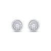 10kt White Gold Womens Round Diamond Solitaire Stud Earrings 1/4 Cttw