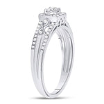 14kt White Gold Round Diamond Solitaire Bridal Wedding Engagement Ring 1/3 Cttw