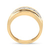 10kt Yellow Gold Mens Round Diamond Wedding Channel-Set Band Ring 7/8 Cttw