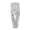 14k White Gold Mens Round Diamond Grecco Wedding Anniversary Band 1/2 Cttw