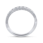 14kt White Gold Womens Round Diamond Wedding Band 1/2 Cttw