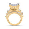 14kt Yellow Gold Round Diamond Cindys Dream Cluster Bridal Wedding Engagement Ring 4 Cttw