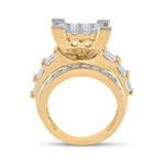 14kt Yellow Gold Round Diamond Cindys Dream Cluster Bridal Wedding Engagement Ring 4 Cttw