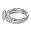 14kt White Gold Princess Diamond Bridal Wedding Ring Band Set 1 Cttw