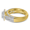 14kt Yellow Gold Princess Diamond Bridal Wedding Ring Band Set 1 Cttw