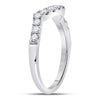 14kt White Gold Womens Round Diamond Solitaire Enhancer Wedding Band 1/2 Cttw