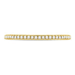 10kt Yellow Gold Womens Round Diamond Anniversary Stackable Band Ring 1/8 Cttw