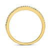 10kt Yellow Gold Womens Round Diamond Anniversary Stackable Band Ring 1/8 Cttw