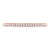 10kt Rose Gold Womens Round Diamond Single Row Stackable Band Ring 1/8 Cttw