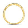 10kt Yellow Gold Womens Round Diamond Twist Stackable Band Ring 1/4 Cttw