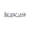 10kt White Gold Womens Round Diamond Vine Stackable Band Ring 1/6 Cttw